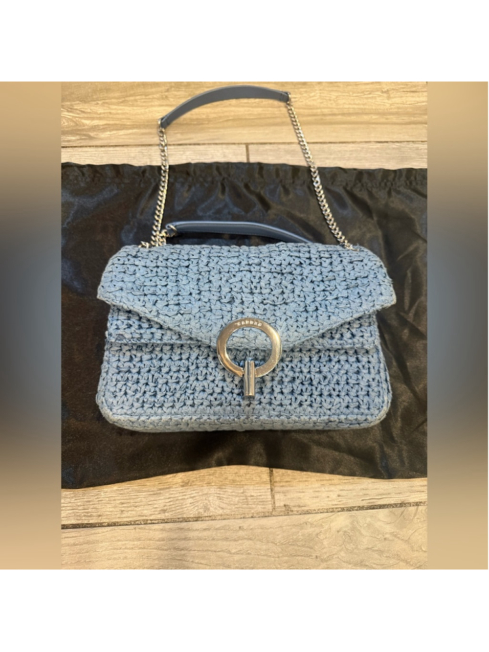 Sandro YZA Raffia Shoulder Bag - Picture 7 of 15